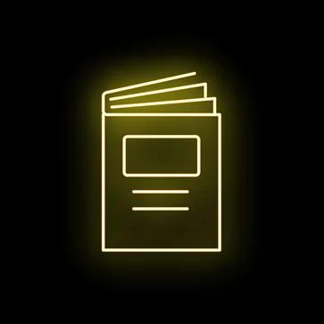 Glowing neon book icon representing education and knowledge イラスト素材