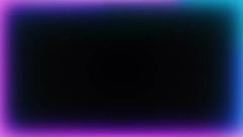 Glowing neon border on black background, 4K animated template Stock Footage 278976820