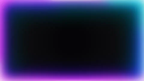 Glowing neon border on black background Stock Footage 279019326