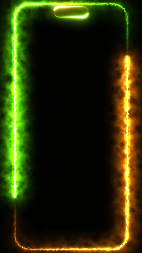 Glowing Neon Border Stockbeeldmateriaal 335827590