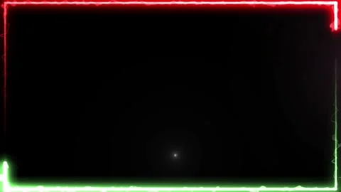 Glowing Neon Border Frame with Floating Pink Hearts on Black Background for Stock Footage 338437905