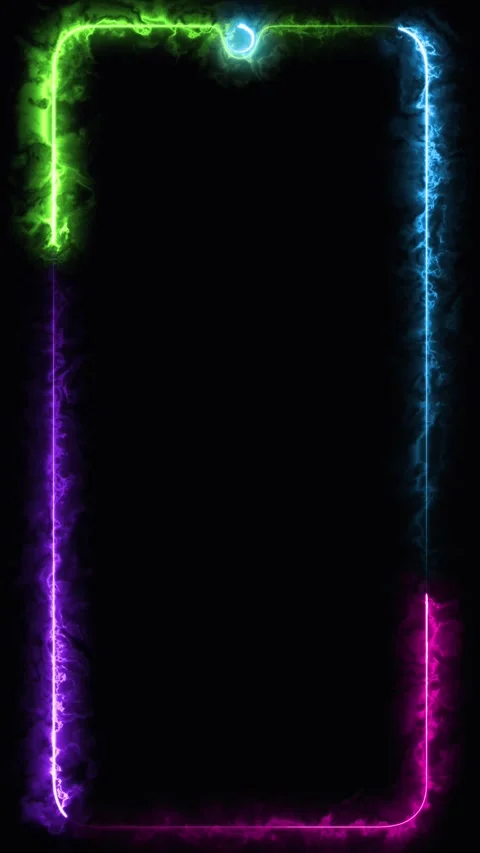 Glowing Neon Border Frame Stockbeeldmateriaal 335827589
