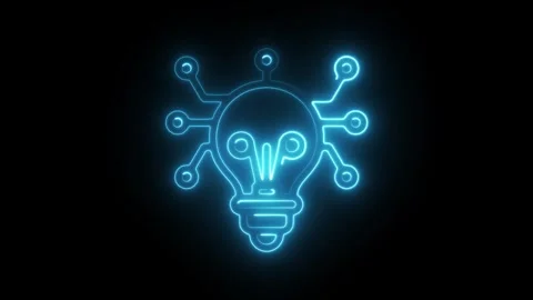 Glowing neon breakthrough icon isolated on black background. HD Video motio.. Stock Footage 304120156