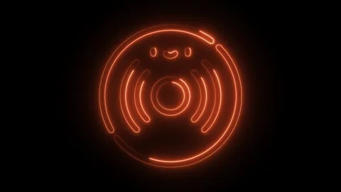 Glowing Neon CD Icon, Symbol of Compact Disc and Data Storage, HD Video Mot.. Stock Footage 301181768