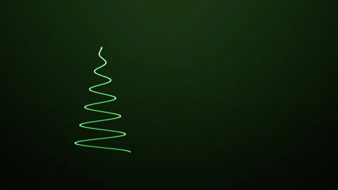 Glowing neon Christmas tree illuminates a dark space Stock Footage 323257308