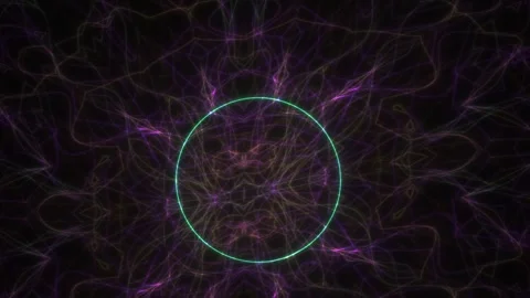 Glowing neon circle abstract background. Stock Footage 335359414