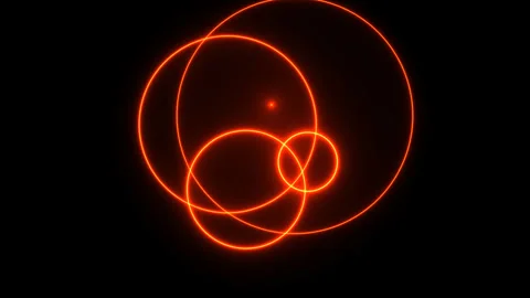 Glowing Neon Circle Exploding Outward Stock Footage 291083380