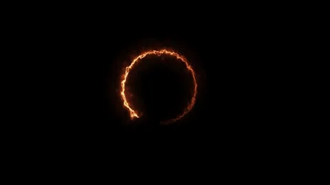 Glowing neon circle frame animation, recycling animation . Stock Footage 294559271