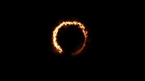 Glowing neon circle frame animation, recycling animation . Stock Footage 294559305