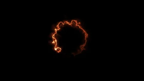 Glowing neon circle frame animation, recycling animation . Stock Footage 294559319