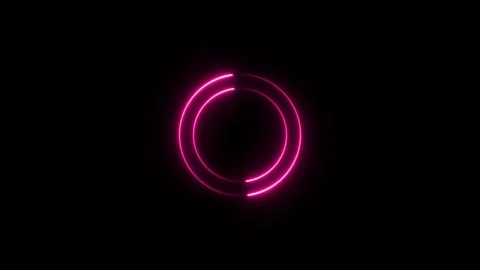 Glowing neon circle frame animation. glowing neon and loading circle frame .. Stock Footage 332582433