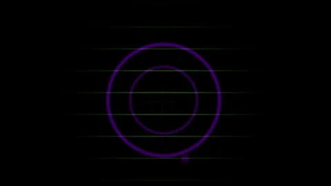 Glowing neon circle grid pattern. Stock Footage 340024769