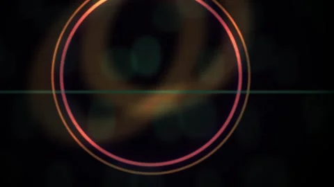 Glowing neon circle light effect. Stock Footage 340024901