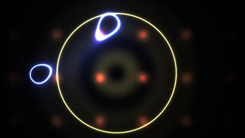 Glowing Neon Circle Light Elements Animation. Stock Footage 340025068