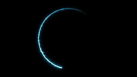 Glowing neon circle loading motion looping 4K animation isolated on black b.. Stock Footage 308066037