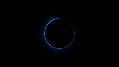Glowing neon circle moving animation. seamless loop background Vídeo Stock 332958912