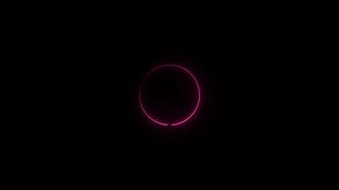 Glowing neon circle moving animation. seamless loop background Stock Footage 332958913