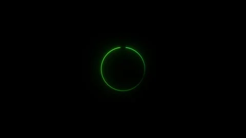 Glowing neon circle moving animation. seamless loop background 스톡 동영상 332958920