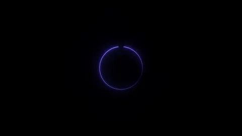 Glowing neon circle moving animation. seamless loop background Stock Footage 332958926