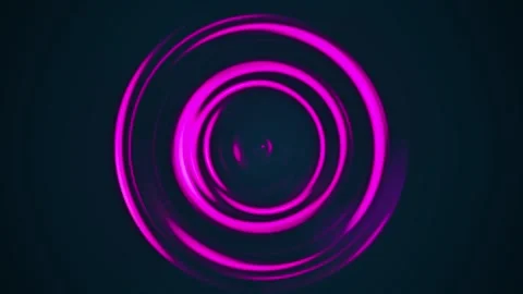 Glowing neon circle ring animation isolated on black background Stock Footage 331699017