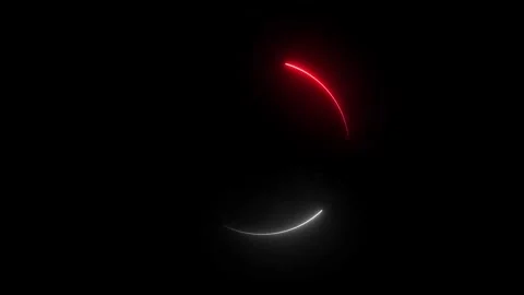 Glowing Neon Circle Ring Light Streak Motion Graphics Overlay Stock Footage 344834963