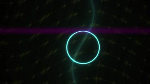 Glowing neon circle technology background. Stock Footage 340025284