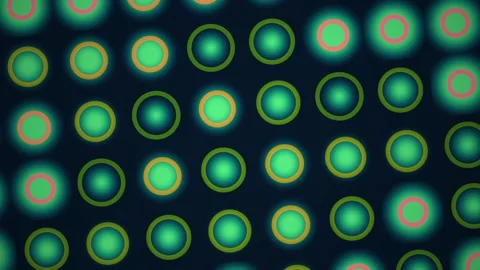 Glowing Neon Circles Pattern Seamless Loop Stock Footage 340552387