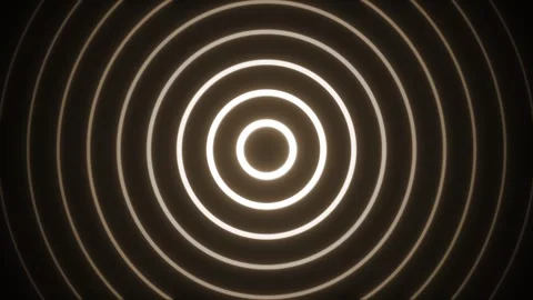 Glowing neon circles. The wave effect, loop Stock Footage 301877084