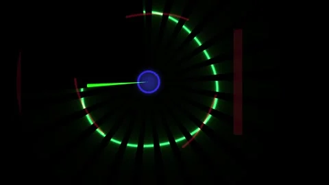 Glowing neon clock face closeup. Stock Footage 340025303