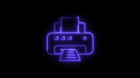 Glowing neon cloning machine icon isolated on black background. HD Video mo.. Stock Footage 304241335