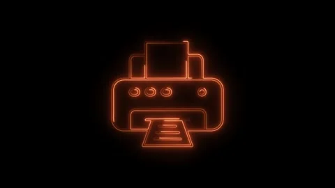 Glowing neon cloning machine icon isolated on black background. HD Video mo.. Stock Footage 304241337