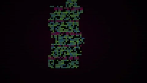 Glowing neon code on black background. Stock Footage 334338935