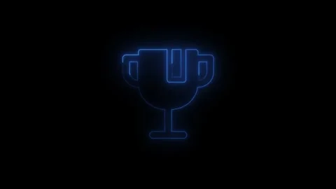 Glowing neon coffee cup icon animation. Neon tea cup glowing hot drink anim.. Stock Footage 340089717