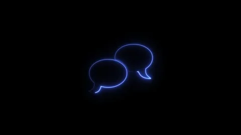 Glowing neon color message box animation icon conversation notice receive m.. Stock Footage 310948111