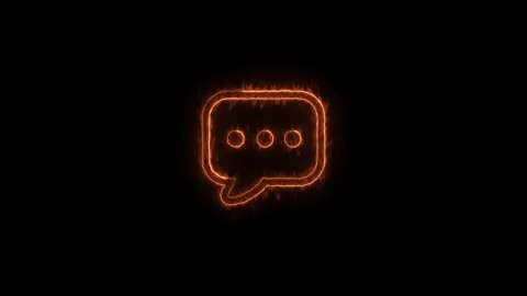 Glowing neon color message box animation icon conversation notice receive Stock Footage 312929160