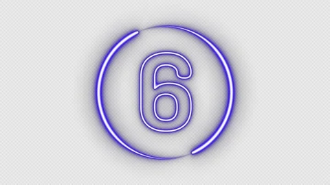 Glowing Neon Countdown Video stock 144273969