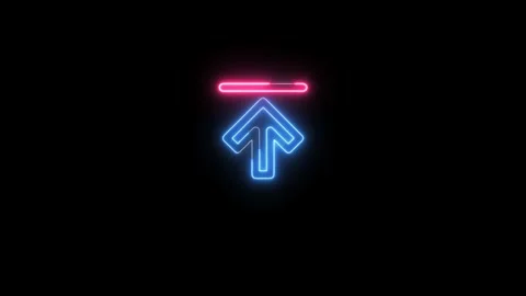 Glowing neon Creative Arrow Motion Video  4K AE Animation Template Stock Footage 312231198