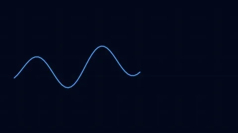 Glowing neon data wave on a tech grid, blue neon Stock-Footage 342595582