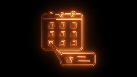 Glowing neon determination icon isolated on black background. HD Video moti.. Stock Footage 304537300
