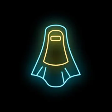 Glowing neon diving flipper fin equipment icon Stock Illustration