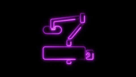 Glowing Neon Door Icon Isolated, Entryway and Security Symbol, HD Motion Gr.. Stock Footage 301205246