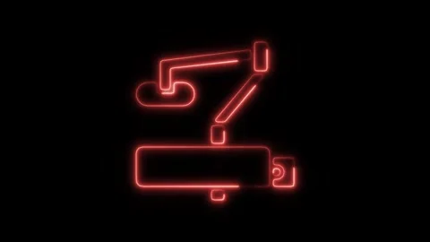 Glowing Neon Door Icon Isolated, Entryway and Security Symbol, HD Motion Gr.. Stock Footage 301205262