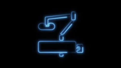 Glowing Neon Door Icon Isolated, Entryway and Security Symbol, HD Motion Gr.. Stock Footage 301205310