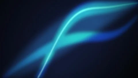 A glowing neon double helix wave pulses in a seamless loop Stock Footage 341486638