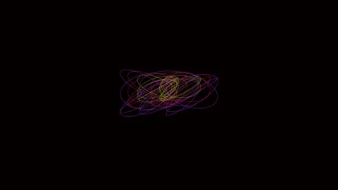 Glowing Neon Dragon Shape Animation Stock Footage 340364501