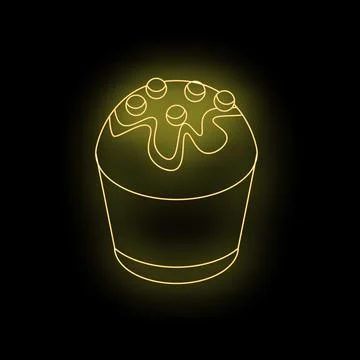 Glowing neon easter cake celebrating spring festivities with culinary delight Illustrazione stock