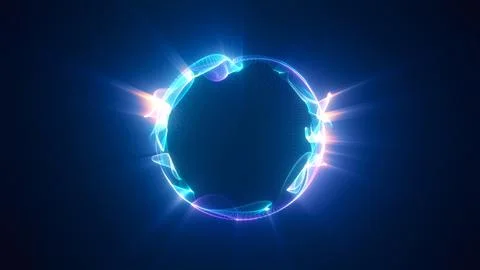 Glowing neon energy 库存插图