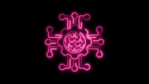 Glowing Neon Engineering Icon Isolated, HD Motion Graphic Representing Inno.. Stock Footage 301204344