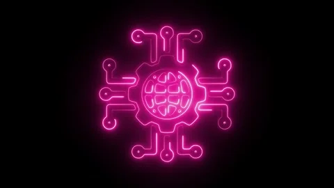 Glowing Neon Engineering Icon, Symbol of Innovation and Design, HD Video Mo.. Stock Footage 301186138