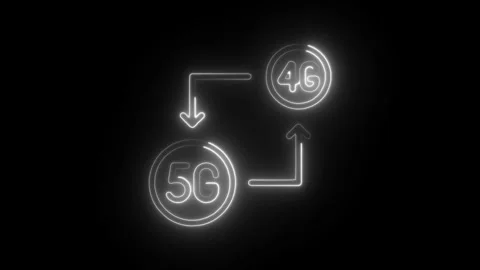 Glowing neon evolution icon isolated on black background. HD Video motion g.. Stock Footage 304115472